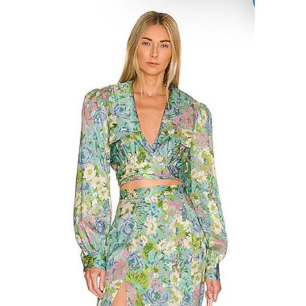 Ronny Kobo Collection Floral Print Blouse